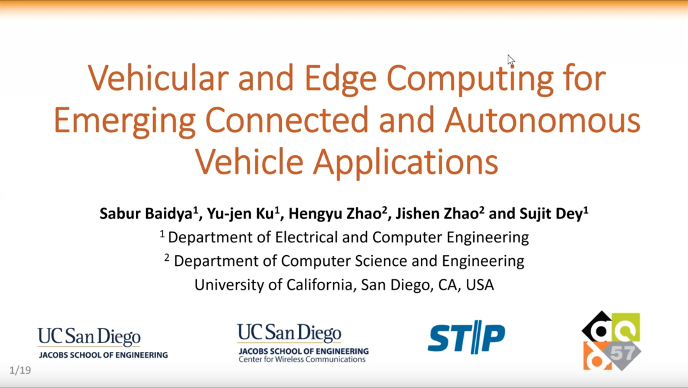 Professor Sujit Dey presents